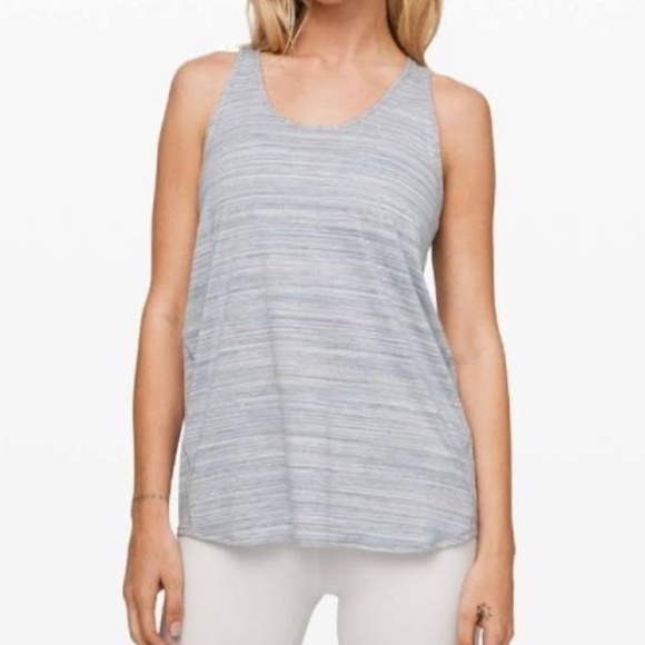 Lululemon Essential Tank Pleated *Seriously Light Luon Space Dye Camo Concrete - Picture 1 of 6
